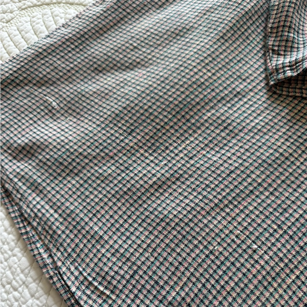 Flax Women’s Oversized Black and White Checkered Shirt- Size L - Picture 5 of 14